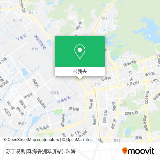苏宁易购(珠海香洲翠屏站)地图