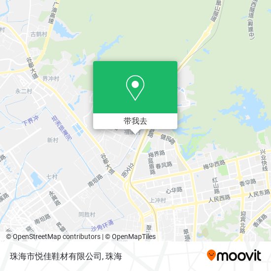 珠海市悦佳鞋材有限公司地图