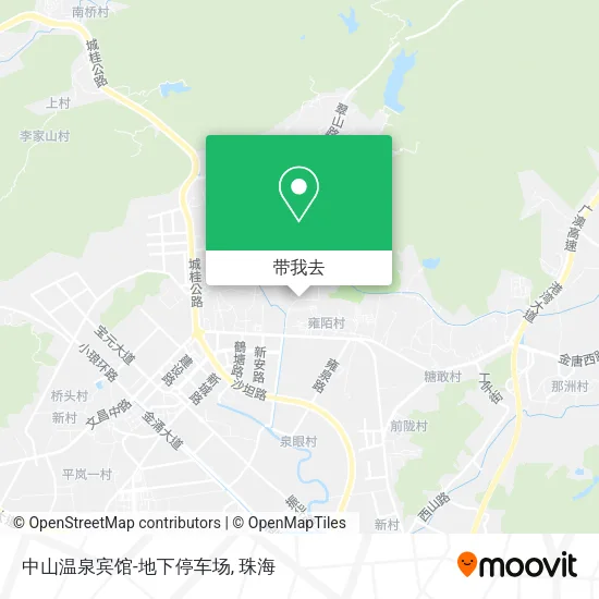 中山温泉宾馆-地下停车场地图