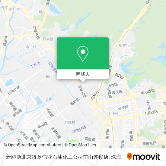 新能源北京得意伟业石油化工公司前山连锁店地图