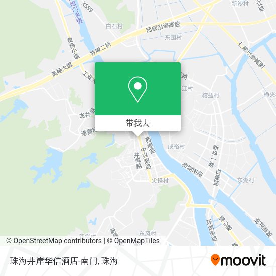 珠海井岸华信酒店-南门地图