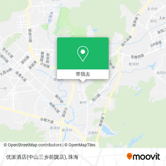 优派酒店(中山三乡前陇店)地图