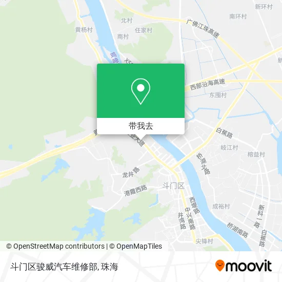 斗门区骏威汽车维修部地图