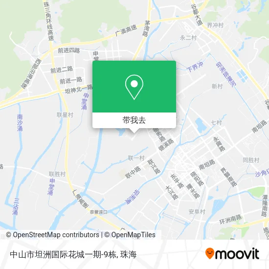 中山市坦洲国际花城一期-9栋地图