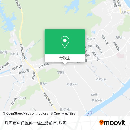 珠海市斗门区鲜一佳生活超市地图