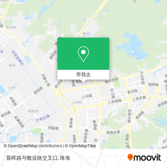 晨晖路与敬业路交叉口地图