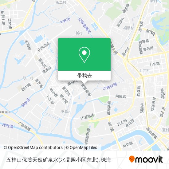 五桂山优质天然矿泉水(水晶园小区东北)地图