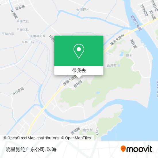 晓星氨纶广东公司地图