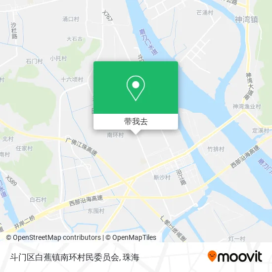 斗门区白蕉镇南环村民委员会地图