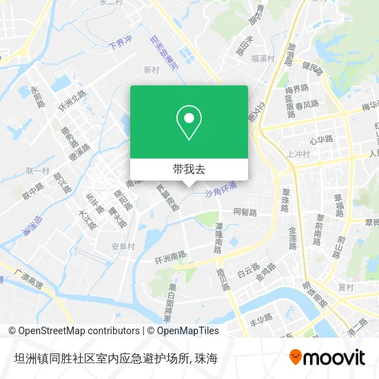 坦洲镇同胜社区室内应急避护场所地图
