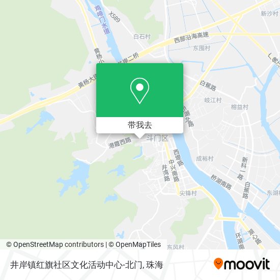 井岸镇红旗社区文化活动中心-北门地图
