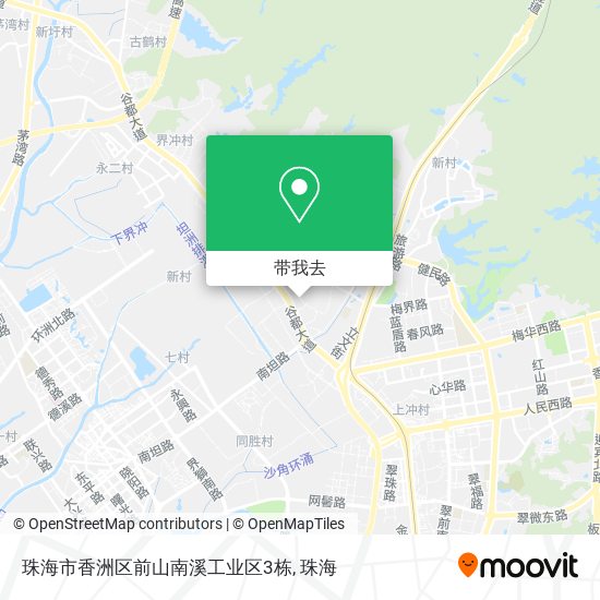 珠海市香洲区前山南溪工业区3栋地图