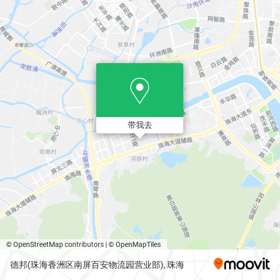 德邦(珠海香洲区南屏百安物流园营业部)地图