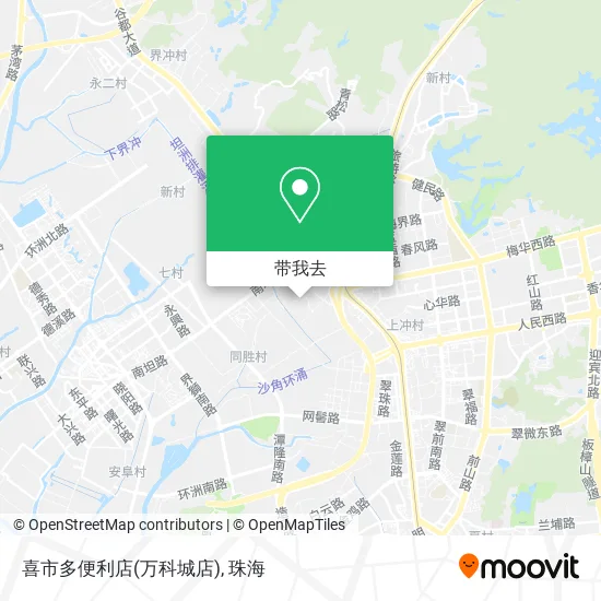 喜市多便利店(万科城店)地图