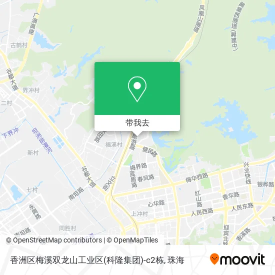香洲区梅溪双龙山工业区(科隆集团)-c2栋地图
