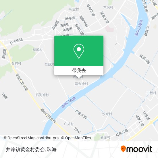 井岸镇黄金村委会地图