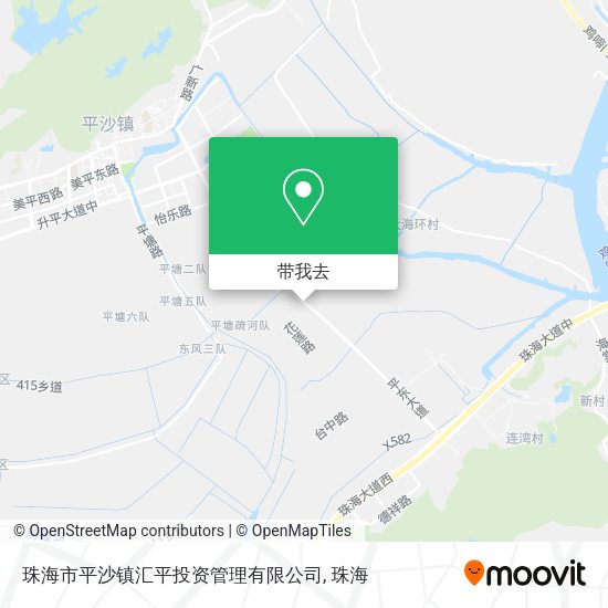 珠海市平沙镇汇平投资管理有限公司地图