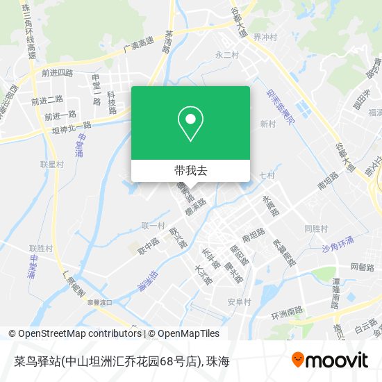 菜鸟驿站(中山坦洲汇乔花园68号店)地图