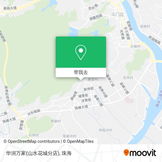 华润万家(山水花城分店)地图