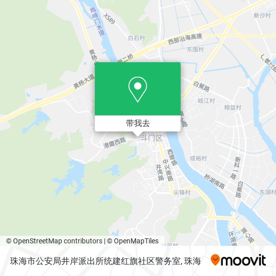珠海市公安局井岸派出所统建红旗社区警务室地图