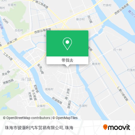 珠海市骏灏利汽车贸易有限公司地图