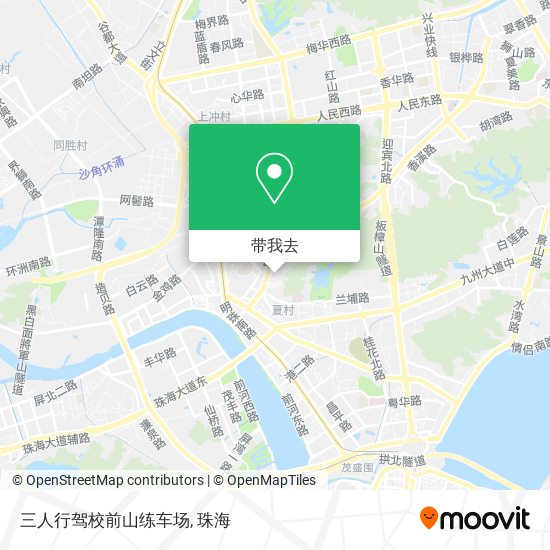 三人行驾校前山练车场地图
