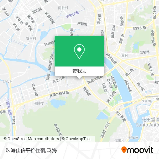 珠海佳信平价住宿地图