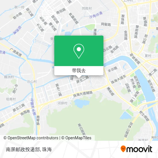 南屏邮政投递部地图