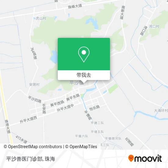 平沙兽医门诊部地图