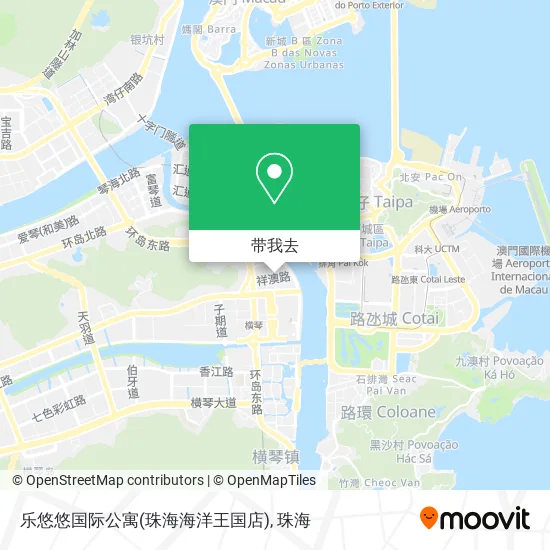 乐悠悠国际公寓(珠海海洋王国店)地图