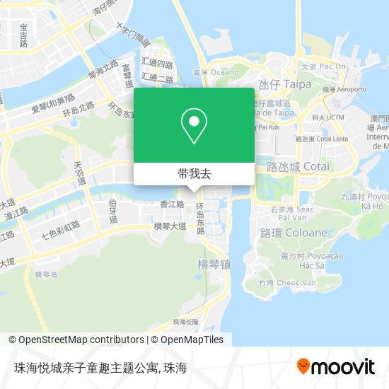 珠海悦城亲子童趣主题公寓地图