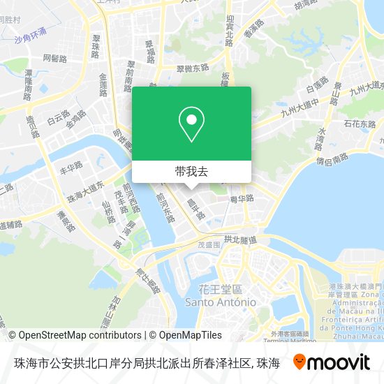 珠海市公安拱北口岸分局拱北派出所春泽社区地图