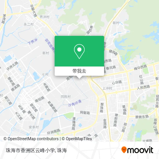 珠海市香洲区云峰小学地图