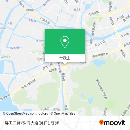 屏工二路/珠海大道(路口)地图