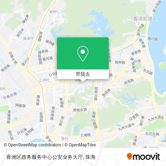 香洲区政务服务中心公安业务大厅地图