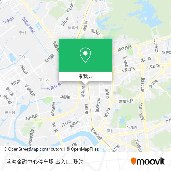 蓝海金融中心停车场-出入口地图
