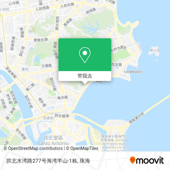 拱北水湾路277号海湾半山-1栋地图