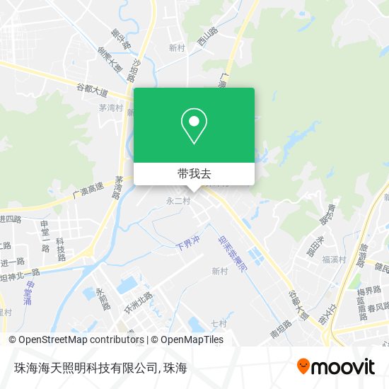 珠海海天照明科技有限公司地图