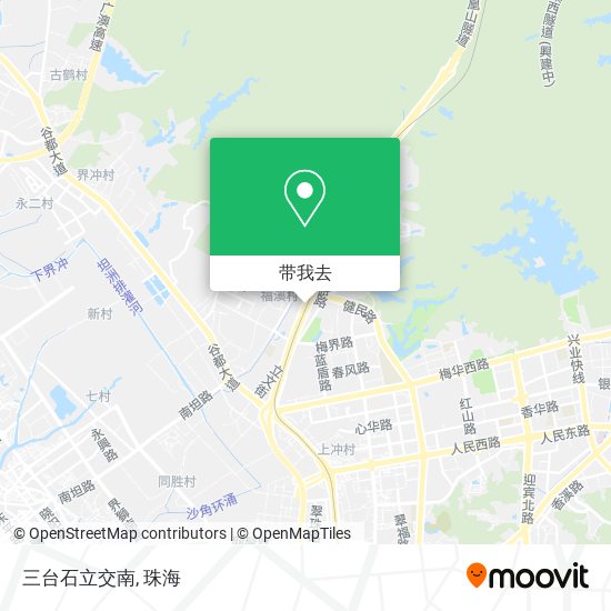 三台石立交南地图