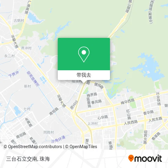 三台石立交南地图
