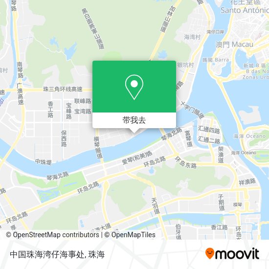 中国珠海湾仔海事处地图