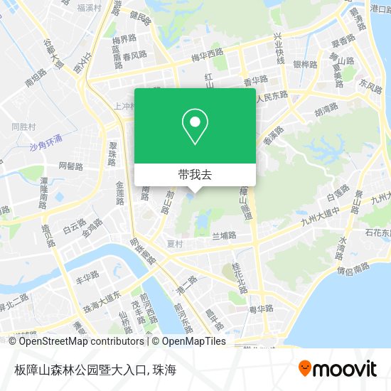 板障山森林公园暨大入口地图