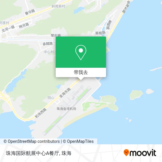 珠海国际航展中心A餐厅地图