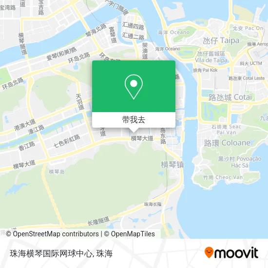 珠海横琴国际网球中心地图