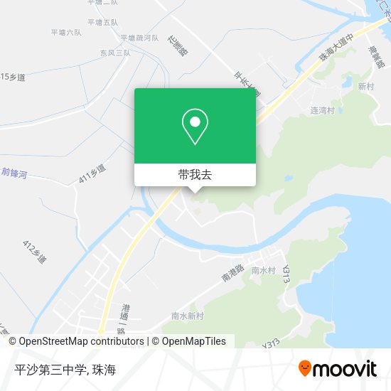 平沙第三中学地图