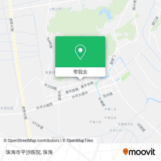 珠海市平沙医院地图
