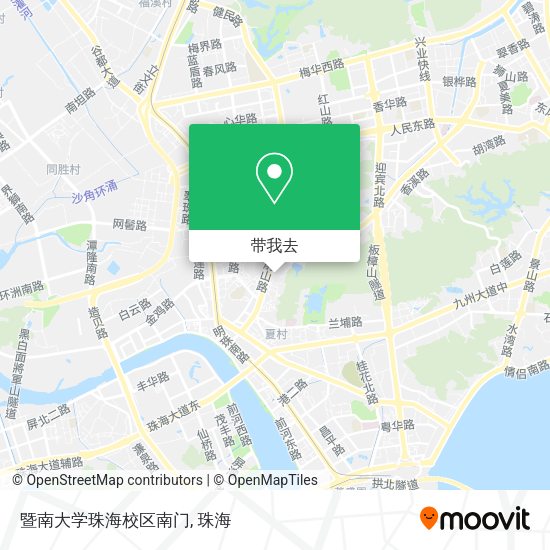 暨南大学珠海校区南门地图
