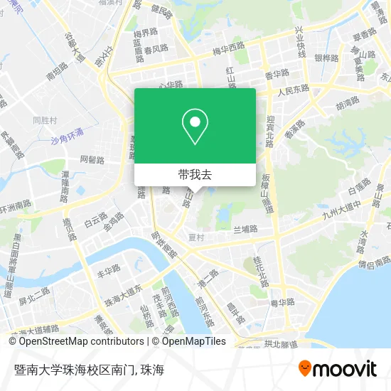 暨南大学珠海校区南门地图