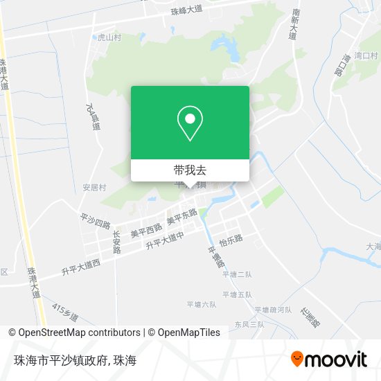 珠海市平沙镇政府地图