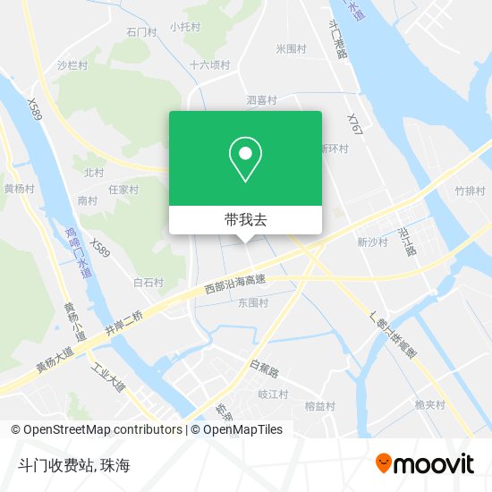 斗门收费站地图